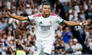 Mbappe cán mốc 14 cú đúp, Real Madrid thắng hủy diệt tại Bernabeu