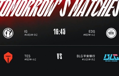 Lịch thi đấu LPL hôm nay ngày 22/6: IG - EDG, TES - BLG