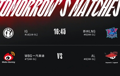 Lịch thi đấu LPL hôm nay ngày 5/7: Cơ hội đứng dậy cho WBG