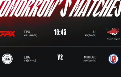Lịch thi đấu LPL mùa Hè ngày 21/7: FPX - AL, EDG - LGD