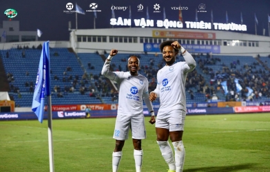 Trực tiếp Nam Định 1-0 Hà Tĩnh: Bàn thắng đến sớm