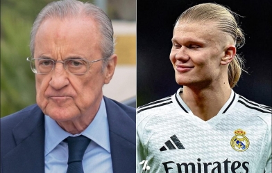Chủ tịch Perez thả tín hiệu Real Madrid chiêu mộ Haaland