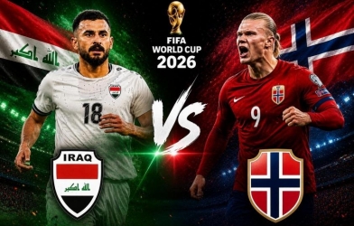 Trực tiếp bóng đá Iraq vs Na Uy, 5h00 hôm nay 17/6