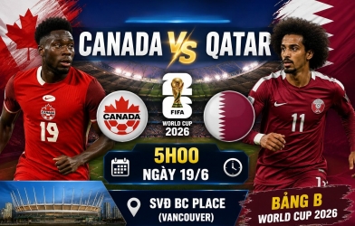 Link xem trực tiếp Canada vs Qatar hôm nay 19/6 trên VTV - World Cup 2026