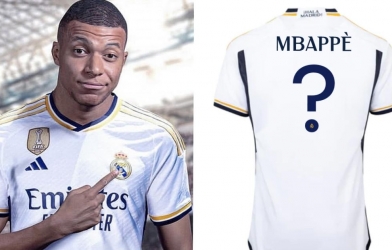 Hé lộ số áo của Kylian Mbappe tại Real Madrid