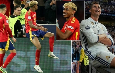 Lập cú đúp, Yamal lần thứ 2 'bắt chước' Ronaldo