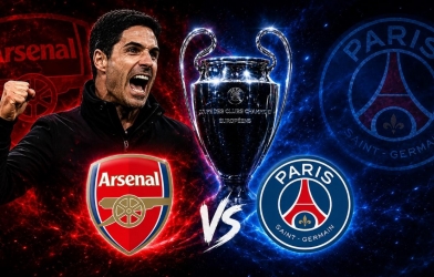 Arsenal đón cú hích cực lớn khi đối đầu PSG ở chung kết cúp C1