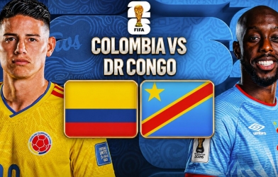 Trực tiếp Colombia vs CHDC Congo, 9h00 hôm nay 24/06