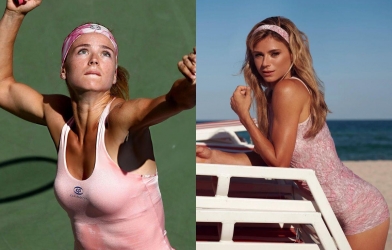 Mỹ nhân quần vợt rẽ hướng làm người mẫu nội y chính thức lên xe hoa