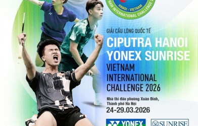 Lịch thi đấu các tay vợt Việt Nam giải cầu lông Ciputra Hanoi 2026 mới nhất