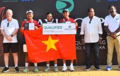 Sao trẻ tỏa sáng, quần vợt Việt Nam tiến sát Vòng chung kết Davis Cup
