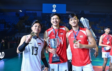 Thắng gọn Hàn Quốc, bóng chuyền nam Indonesia lần đầu vô địch AVC Cup