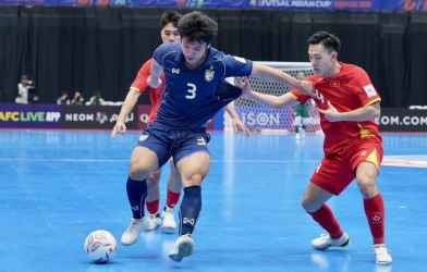 Futsal Việt Nam thất bại đáng tiếc trước Thái Lan ở giải châu Á