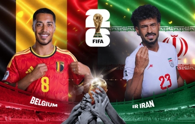 Link xem trực tiếp Bỉ vs Iran hôm nay 22/6 trên VTV - World Cup 2026