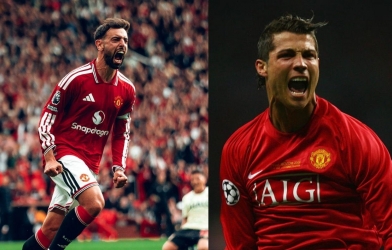 Bruno Fernandes cân bằng thành tích của Ronaldo tại MU