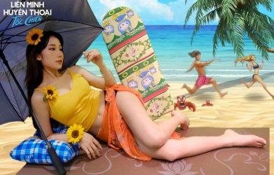 Tuyển thủ Mina Young của SBTC Esports cosplay Leona Tiệc Bể Bơi khiến các fan mê mẩn