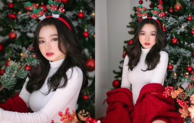 Nữ streamer Kim Chi khiến các fan trầm trồ bởi bộ ảnh Giáng Sinh tuyệt đẹp