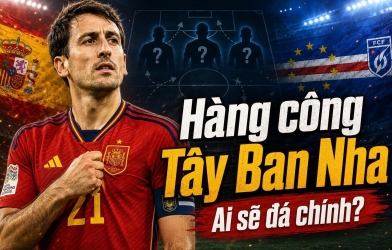 HLV Tây Ban Nha lựa chọn tam tấu ghi 311 bàn đá chính trước Cape Verde