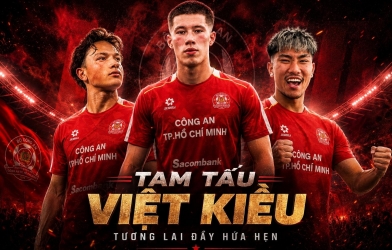Đội bóng Công An sở hữu tam tấu Việt kiều cực khủng tại V.League 2026/27