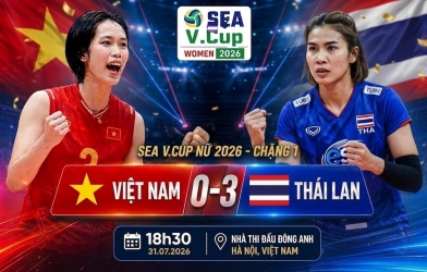 Lịch thi đấu SEA V.Cup nữ 2026 chặng 2: Việt Nam tái đấu Thái Lan