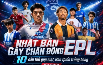 Nhật Bản sắp có kỷ lục về số cầu thủ tại Ngoại hạng Anh, Hàn Quốc trắng bóng