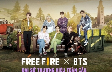 Nhóm nhạc nam BTS trở thành đại sứ toàn cầu của Free Fire