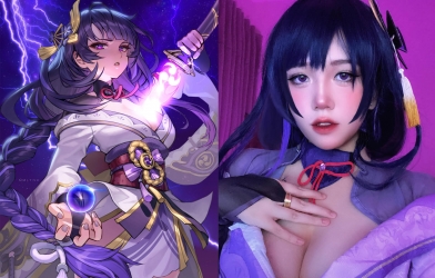 Nữ game thủ Việt cosplay Raiden Shogun trong Genshin Impact