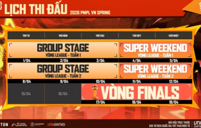 Lịch thi đấu PMPL VN Spring 2026