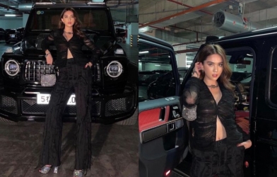 Đua với Sơn Tùng, Tuấn Hưng, Ngọc Trinh khoe dáng bên Mercedes-AMG G63