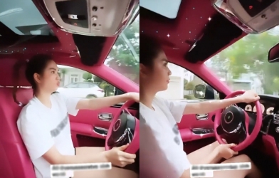 Ngọc Trinh “cưỡi” Rolls-Royce Ghost đính pha lê khiến dân mạng trầm trồ