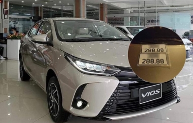 Toyota Vios 2021 biển số “tứ quý 8” lên sàn xe cũ, giá bán gây “sốc”