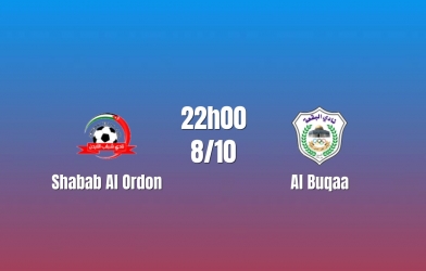 Nhận định Shabab Al Ordon vs Al Buqaa: Cân bằng ở cuộc đấu nhiều duyên nợ, 22h00 ngày 08/10/2026