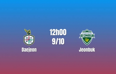 Nhận định Daejeon vs Jeonbuk: Thế trận khó lường, 12h00 ngày 9/10/2026