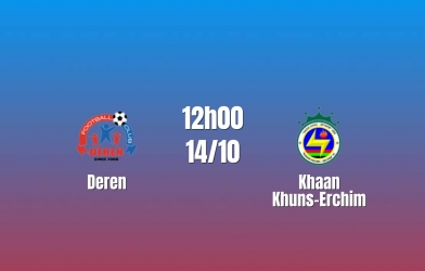 Nhận định Deren vs Khaan Khuns- Erchim: Điểm tựa hàng công, 12h00 ngày 14/10/2026