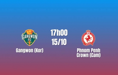 Nhận định Gangwon vs Phnom Penh Crown: Thế trận khó lường, 17h00 ngày 15/10/2026