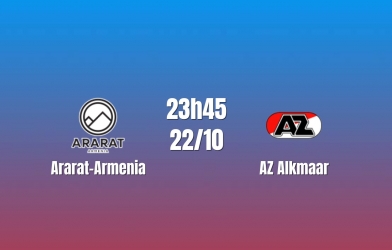 Nhận định Ararat-Armenia vs AZ Alkmaar: Khách vượt sức ép, 23h45 ngày 22/10/2026
