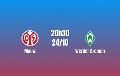 Nhận định Mainz vs Werder Bremen: Thử thách hàng thủ, 20h30 ngày 24/10/2026