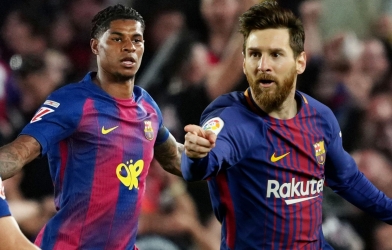Chỉ một cú đá, Rashford phá luôn dấu ấn 'độc tôn' của Messi