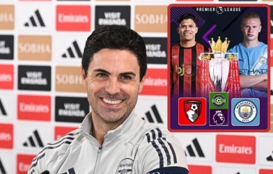 Arteta gửi lời đặc biệt đến Bournemouth trước màn đại chiến với Man City