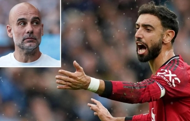 Pep dùng Bruno Fernandes làm 'gương xấu' răn đe các cầu thủ Man City