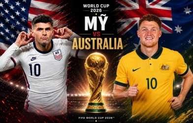 Trực tiếp bóng đá Mỹ vs Australia, 2h00 hôm nay 20/6