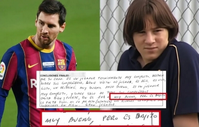 3 bản đánh giá tuyển trạch của Barca về Messi năm 13 tuổi