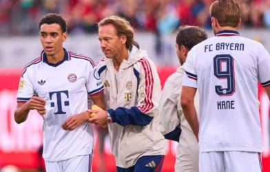 Musiala lại đổ gục chỉ sau vài phút, Bayern thấp thỏm trước Siêu cúp Đức