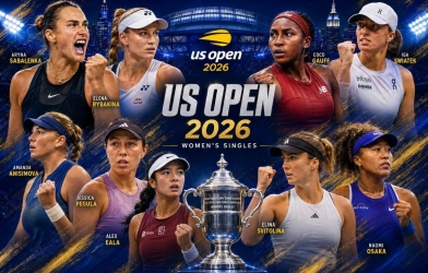 Lịch thi đấu tennis đơn nữ US Open 2026 mới nhất