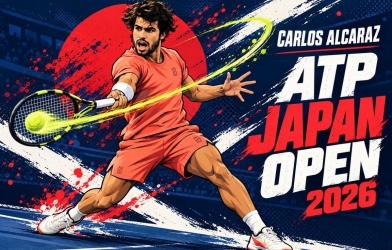 Carlos Alcaraz suýt ôm hận ở vòng một Japan Open 2026 vì thay đổi đầy mạo hiểm