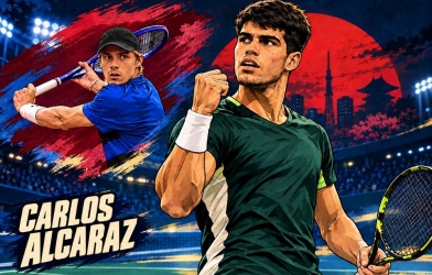 Alcaraz thoát hiểm nghẹt thở, hẹn đấu “cao thủ trái một tay” ở tứ kết Japan Open