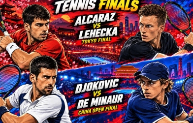 Lịch thi đấu tennis hôm nay 6/10: Alcaraz và Djokovic cùng tranh chức vô địch