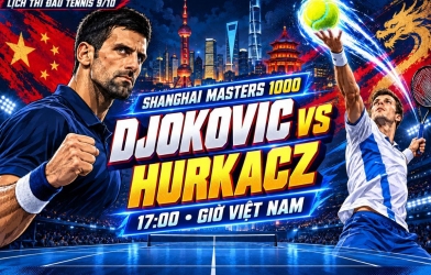 Lịch thi đấu tennis hôm nay 9/10: Tâm điểm Novak Djokovic vs Hubert Hurkacz