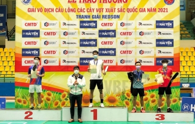 Tổng kết giải cầu lông các cây vợt xuất sắc quốc gia năm 2021: Bắc Giang nhất toàn đoàn