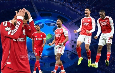 Lượt 5 Champions League: Đỉnh cao Arsenal, vực sâu Liverpool